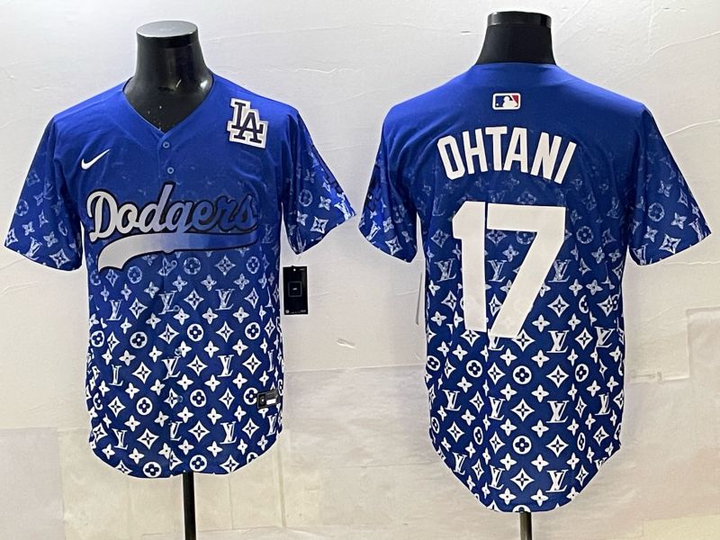Men Los Angeles Dodgers 17 Ohtani Blue Nike 2025 MLB jersey 018